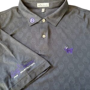 SCOTTY CAMERON GALLERY Circle T  Embossed Skulls Wild Bull Polo XXL Gray Purple